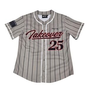 NEW UFC Takeover 2025 Kansas City Baseball Jersey Mens XL Gray Pinstripe NWOT